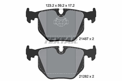 Textar Bremsbelagsatz, Scheibenbremse [Hersteller-Nr. 2148703] für BMW, Land Rover von TEXTAR