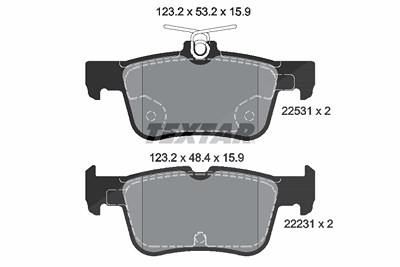 Textar Bremsbelagsatz, Scheibenbremse [Hersteller-Nr. 2253101] für Ford, Ford Usa von TEXTAR