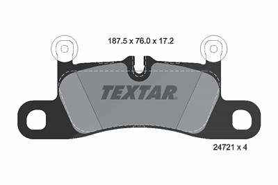 Textar Bremsbelagsatz, Scheibenbremse [Hersteller-Nr. 2472101] für Porsche, VW von TEXTAR