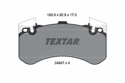 Textar Bremsbelagsatz, Scheibenbremse [Hersteller-Nr. 2484701] für Audi, Bentley von TEXTAR