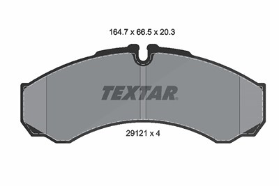 Textar Bremsbelagsatz, Scheibenbremse [Hersteller-Nr. 2912112] für Iveco, Renault Trucks von TEXTAR