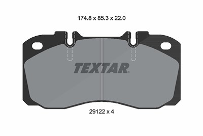 Textar Bremsbelagsatz, Scheibenbremse [Hersteller-Nr. 2912204] für Iveco von TEXTAR