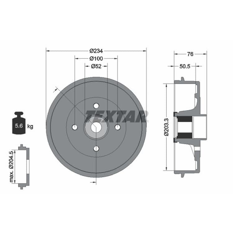 Textar Bremstrommel Dacia Renault Textar Bremstrommel Dacia Renault von TEXTAR