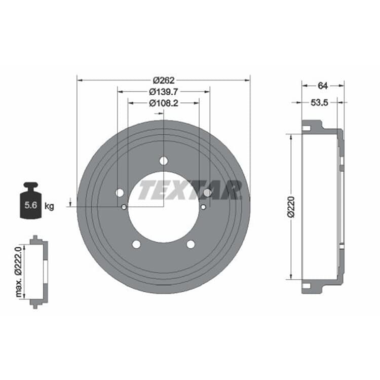 Textar Bremstrommel Suzuki Grand Vitara von TEXTAR