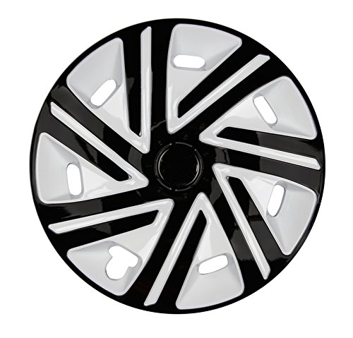 Premium Radkappen Radzierblenden Radblenden 'Modell: Cyrkon' 4er Set, Farbe: Schwarz-Weiß, Felgendurchmesser:14 Zoll von Artist Unknown