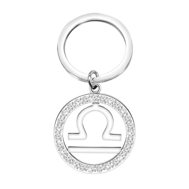 TGBJE Sternzeichen-Schlüsselanhänger, Sternzeichen, Geschenk, Sternzeichen, Geschenk, Horoskop, Sternbild, himmlisches Sternzeichen-Schlüsselanhänger, Waage Sr, 3.0 * 3.0cm von TGBJE