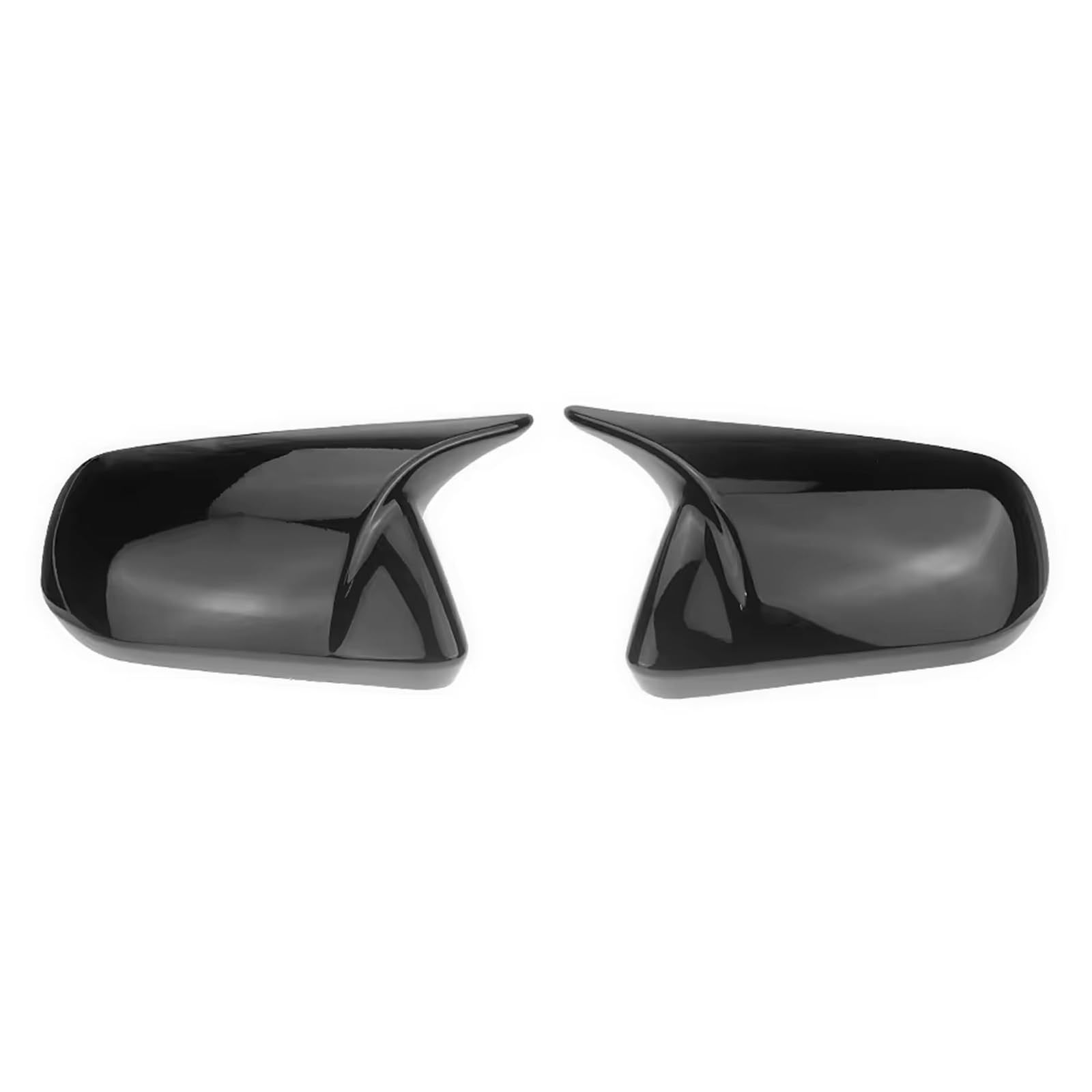 Rückspiegelkappe Kompatibel Mit Ford Für Mustang 2015 2016–2022 Spiegelabdeckung Zusatz-LHD Schwarz Glänzend/Kohlefaser-Look Außenspiegelkappen Für Das Auto Rückfahrkamera-Schale(Glossy Black) von TGFCRUH