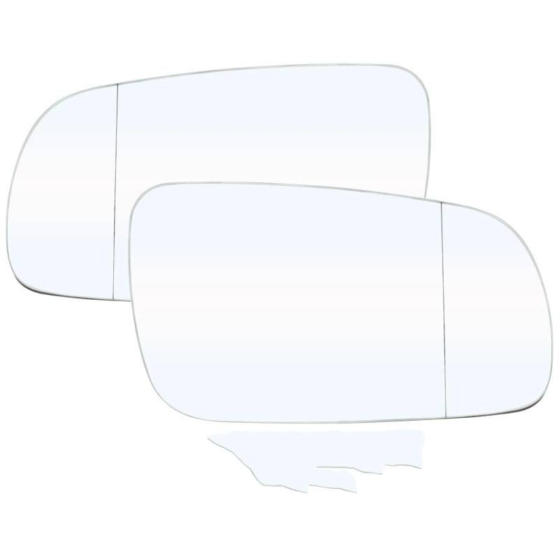 TGFCRUH Außenspiegel Glas Kompatibel Mit Golf MK4 1998–2003 Passat B5 1997 1998 1999 2000 2001 2002 2003 2004 Linkes Und Rechtes Seitenspiegelglas Beheizt Für Anklipsen(1 Pair) von TGFCRUH