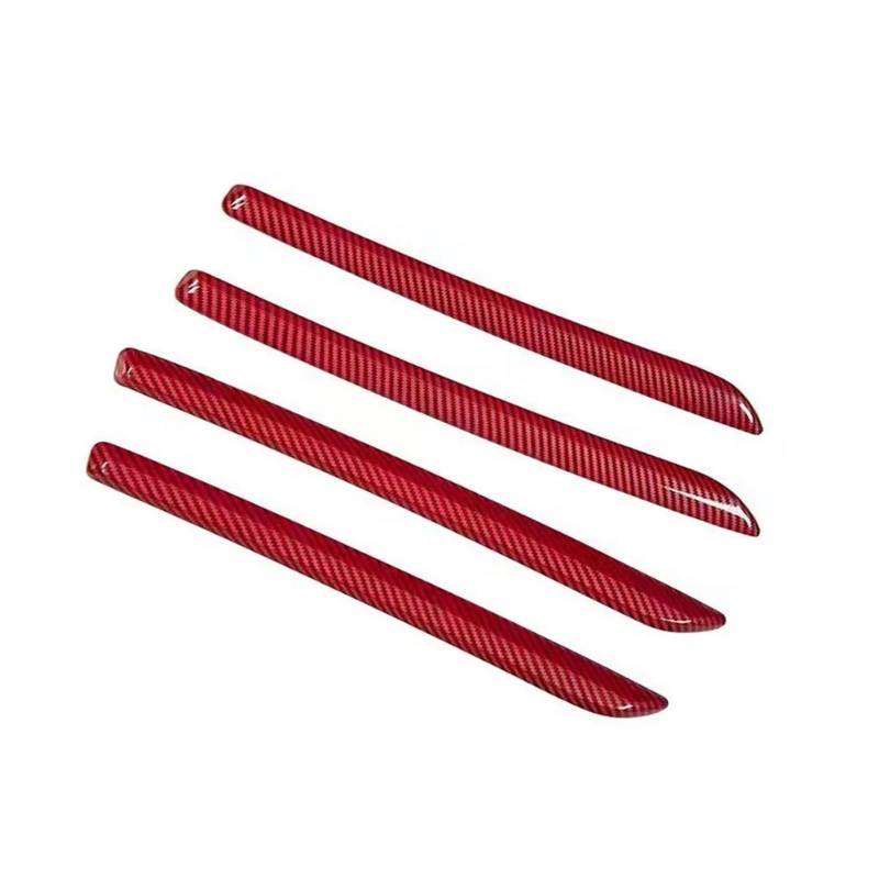 TGFCRUH Auto Mittelkonsole Trim Kompatibel Mit A3 8V S3 2014 2015 2016 2017 2018 2019 2020 4 Stück Auto Mittelkonsole Armaturenbrett Zierleiste Türdekoration Abdeckung Aufkleber Zierleisten(Red) von TGFCRUH