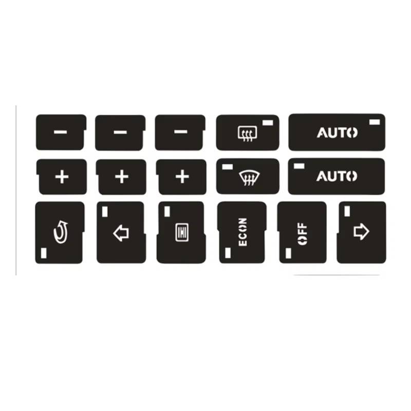 TGFCRUH Auto Mittelkonsole Trim Kompatibel Mit A4 B6 B7 2000 2001 2002 2003 2004 1 Stück Auto-Klimaanlage Klimatisierungsknopf Reparaturaufkleber Abziehbilder Zubehör(A) von TGFCRUH