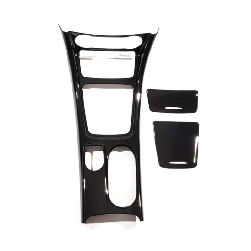 TGFCRUH Auto Mittelkonsole Trim Kompatibel Mit Benz Für GLA200 GLA260 Für CLA200 220 1 Stück, Auto-Innenschutzaufkleber Mittelkonsole Armaturenbrett Dekorationsaufkleber(C Black) von TGFCRUH