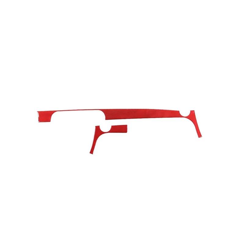 TGFCRUH Auto Mittelkonsole Trim Kompatibel Mit FIAT 500 2011 2012 2013 2014–2019. Auto-Styling, Auto-Armaturenbrett Mittelkonsole Dekorative Streifenaufkleber Auto-Innenteile(Red) von TGFCRUH