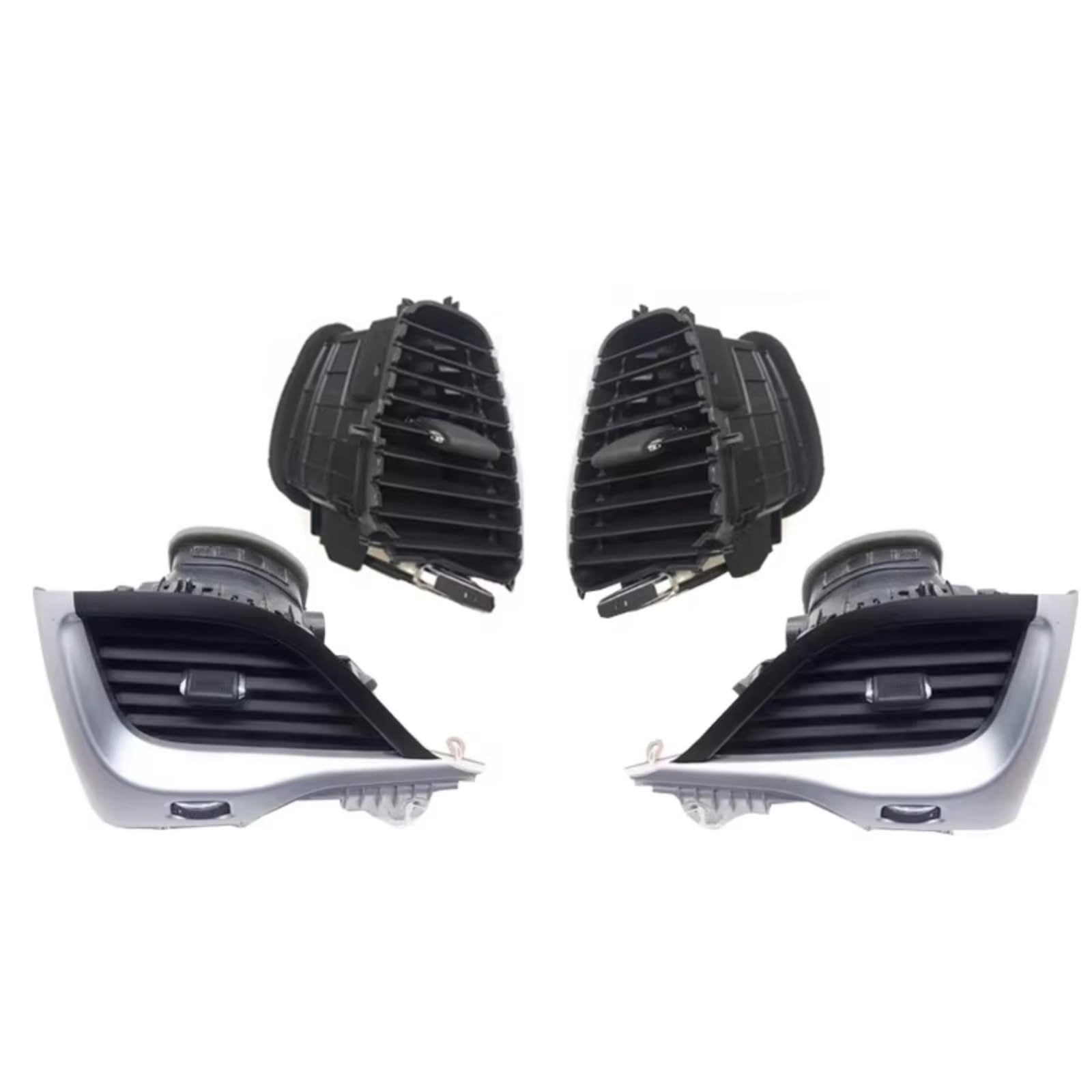 TGFCRUH Auto Mittelkonsole Trim Kompatibel Mit Jeep Für Cherokee 2017 2018 1 Stück Links Und Rechts Lüftungsschlitze Für Das Armaturenbrett Klimaanlage Auslass Lüftungszentrum Zubehör(1Set-4PCS) von TGFCRUH