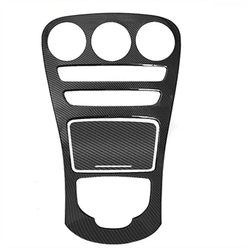 TGFCRUH Auto Mittelkonsole Trim Kompatibel Mit Mercedes Für Benz C-Klasse W205 C180L C200 C300 2015–2018 Auto-Mittelkonsolenverkleidung Verkleidung ABS-Kohlefaser-Aufkleber Dekoration(No Clock) von TGFCRUH
