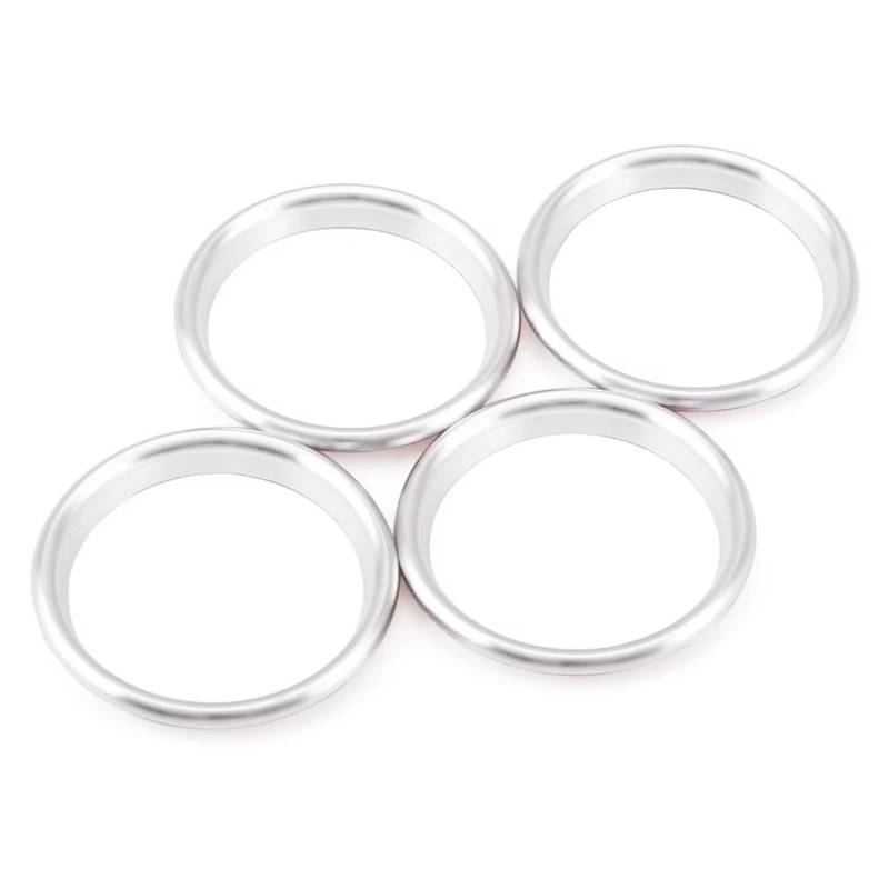 TGFCRUH Auto Mittelkonsole Trim Kompatibel Mit S3 2013 2014 2015 2016 4-teilig Auto-Air-Center-Konsolen-Auslassverkleidung Innenringabdeckung Auto-Styling-Zubehör(Silver) von TGFCRUH