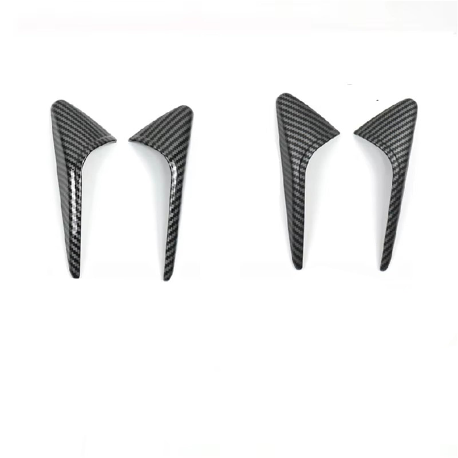 TGFCRUH Auto Mittelkonsole Trim Kompatibel Mit Tesla Für Model 3 2023 2024 4-teilige Glänzende Carbonfaser-Abdeckung Für Armaturenbrett-Mittelkonsolen-Zubehör(Side Camera Cover) von TGFCRUH