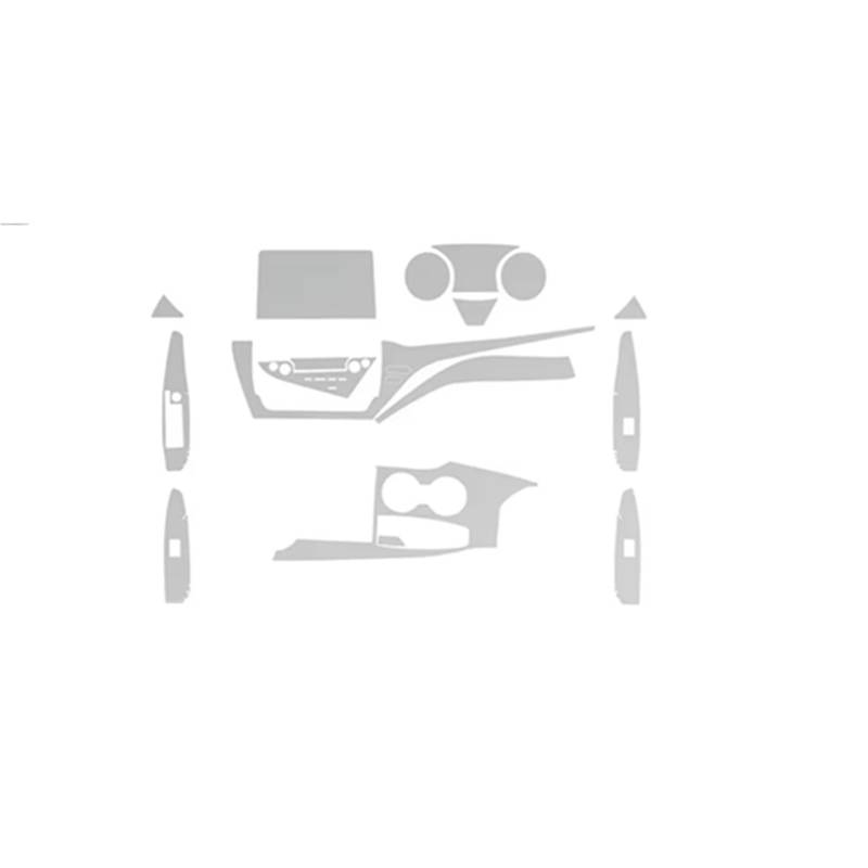 TGFCRUH Auto Mittelkonsole Trim Kompatibel Mit Toyota Für Camry 2021 2022 2023 1 Satz Linke Konsole, Gang Navigation Armaturenbrett Tür Fenster Innenaufkleber(A Whole Set) von TGFCRUH
