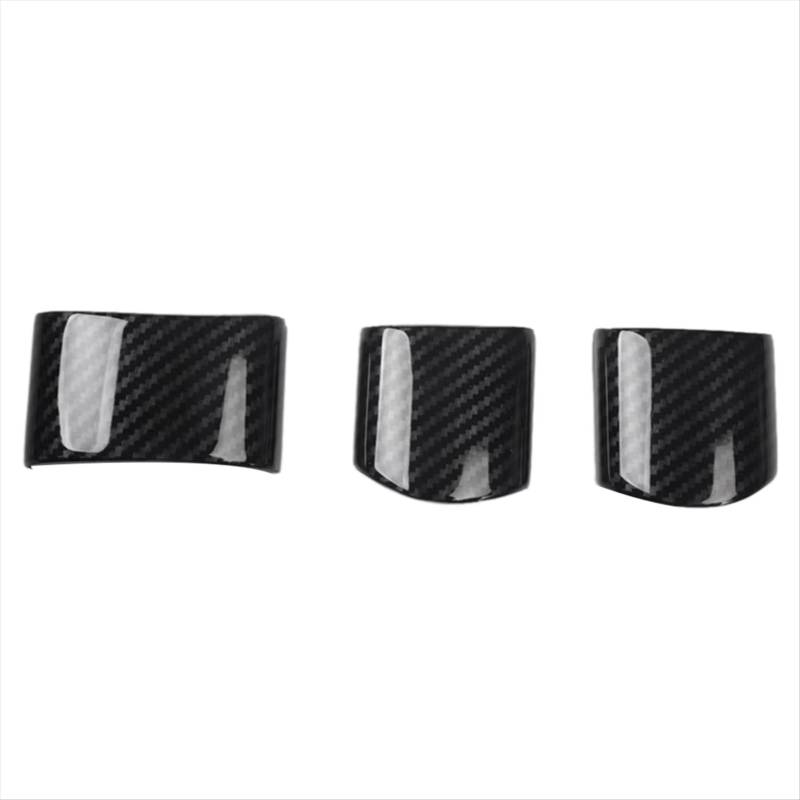 TGFCRUH Auto Mittelkonsole Trim Kompatibel Mit VW Für Beetle 2003 2004 2005 2006 2007 2008 2009 2010 3 Stück Linke Autoinnenraum-Lenkrad-Zierrahmen-Aufkleber von TGFCRUH