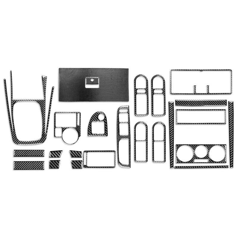 TGFCRUH Auto Mittelkonsole Trim Kompatibel Mit VW Für Golf 4 Für MK4 Für J&etta 1999 2000 2001 2002 2003 2004 24-teilige Linke Armaturenbrett-Dekorationsabdeckung von TGFCRUH