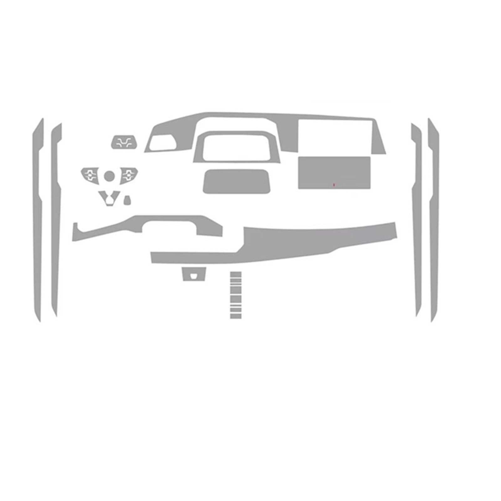 TGFCRUH Auto Mittelkonsole Trim Kompatibel Mit VW Für Golf 8 2021 2022 2023 2024 1 Satz Links Und Rechts, Auto-Innenaufkleber Mittelkonsolen-Bildschirm Armaturenbrett-Zubehör(Left Hand Drive) von TGFCRUH