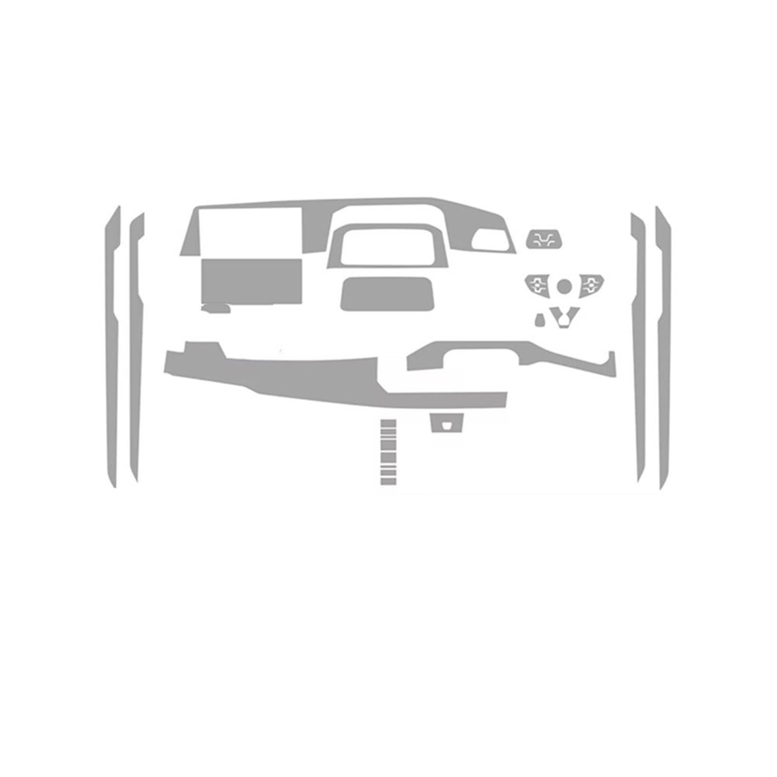 TGFCRUH Auto Mittelkonsole Trim Kompatibel Mit VW Für Golf 8 2021 2022 2023 2024 1 Satz Links Und Rechts, Auto-Innenaufkleber Mittelkonsolen-Bildschirm Armaturenbrett-Zubehör(Right Hand Drive) von TGFCRUH