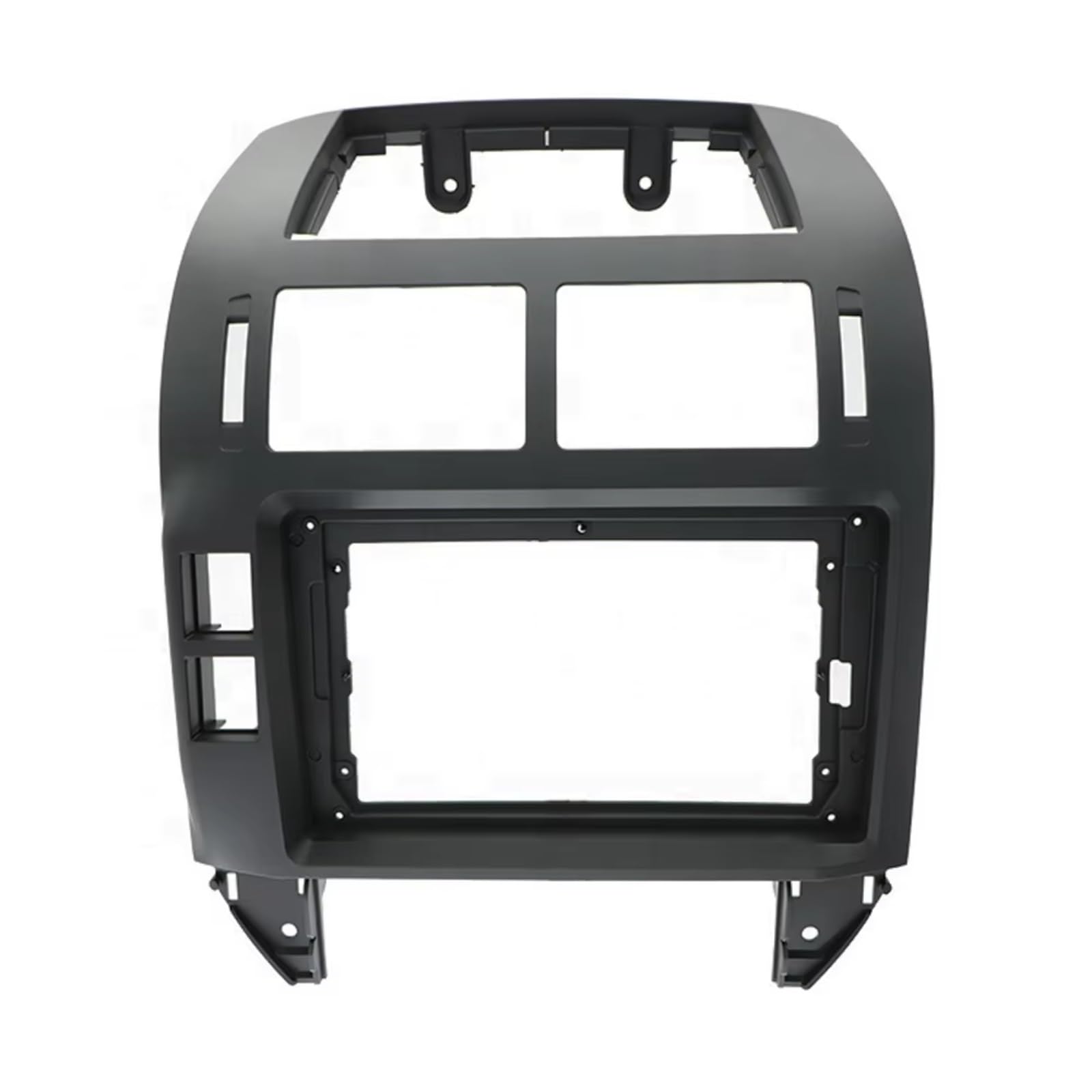 TGFCRUH Auto Mittelkonsole Trim Kompatibel Mit VW Für Polo 2004 2005 2006 2007 2008 2009 2010 2011 1 Stück Bildschirm Armaturenbrett Blende Rahmen Kit Adapter(Black-Frame) von TGFCRUH