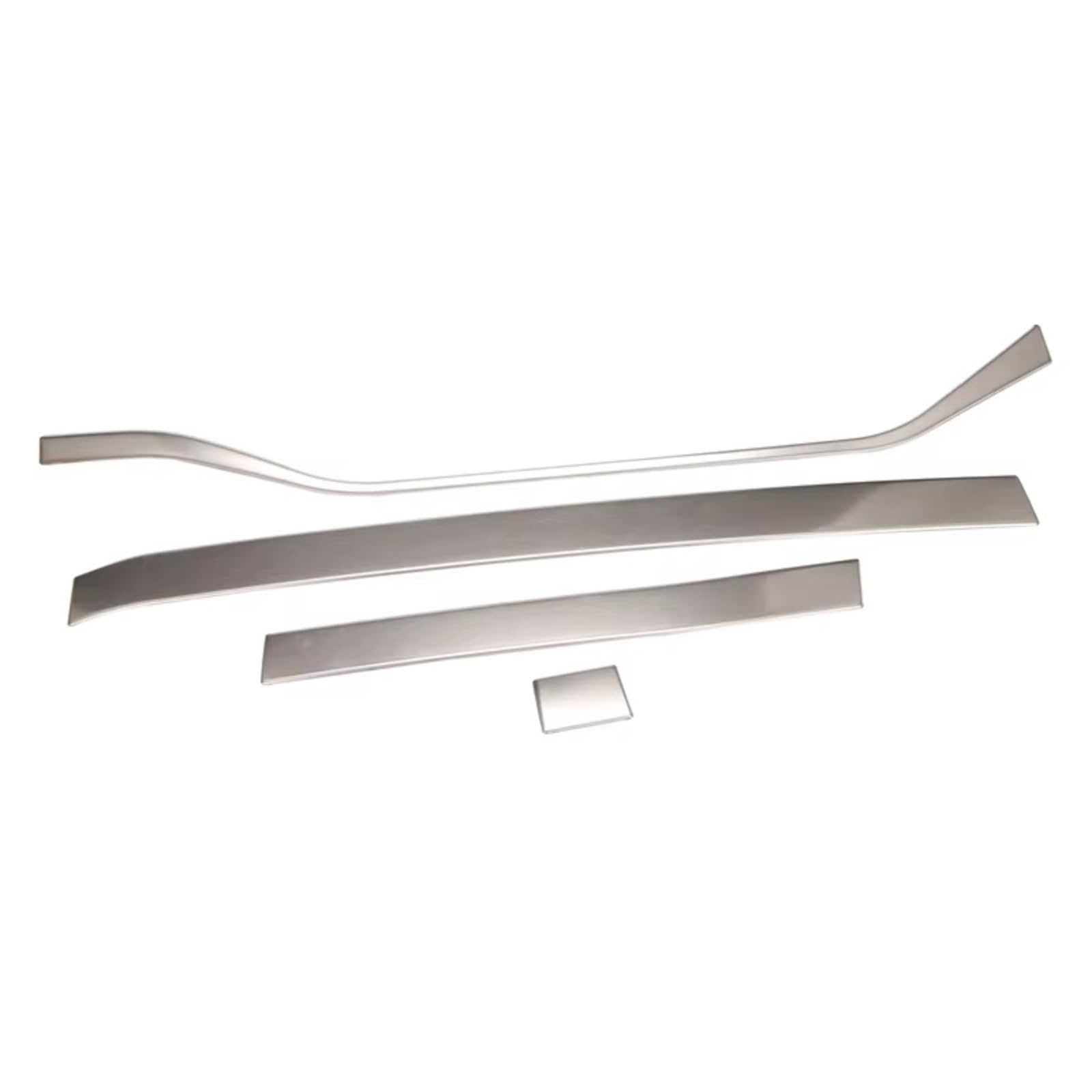 TGFCRUH Auto Mittelkonsole Trim Kompatibel Mit VW Für T-ROC 2017 2018 2019 2020 2021 2022 4-teiliges Auto-Armaturenbrett Mittelkonsole Dekorative Streifen(Silver) von TGFCRUH