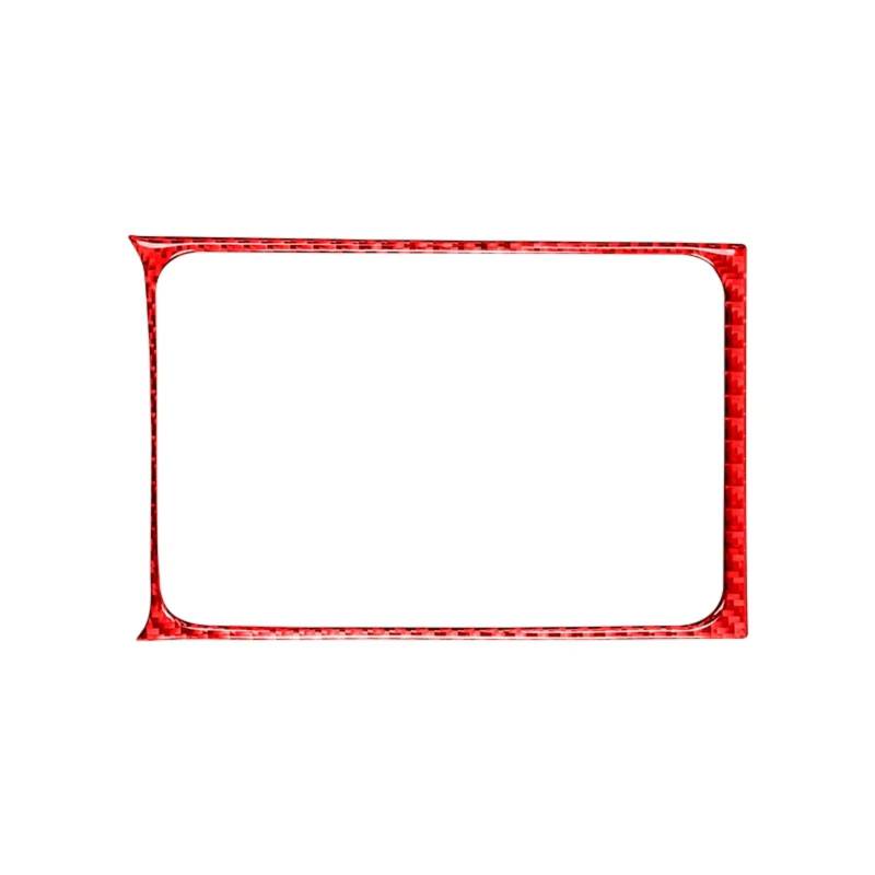 TGFCRUH Auto Mittelkonsole Trim Kompatibel Mit Vw Für Golf 8 Für MK8 2020 2021 1 Stück Auto-Zentral-Cup-Rahmenverkleidung, Kohlefaser-Autoinnenausstattung(RED) von TGFCRUH