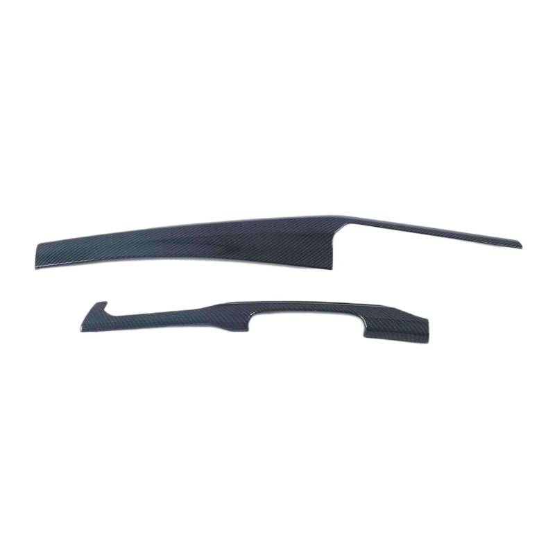 TGFCRUH Auto Mittelkonsole Trim Kompatibel Mit Vw Für Golf 8 Für Mk8 2021 2022 2 Stück Carbon-Auto-Armaturenbrett-Instrumentenschutzplatte Dekoratives Abdeckungszubehör(Carbon) von TGFCRUH