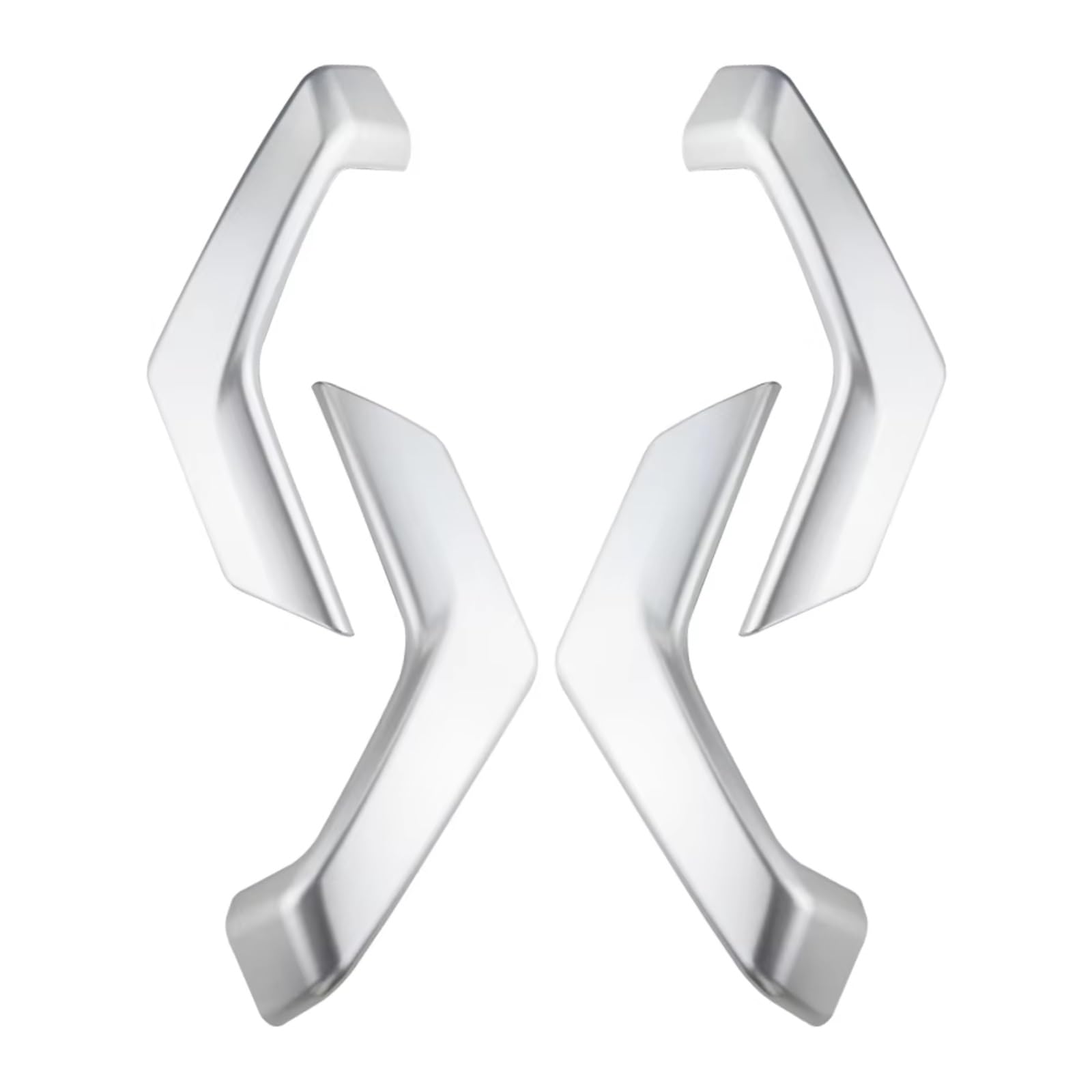 TGFCRUH Auto Mittelkonsole Trim Kompatibel Mit Vw Für T-ROC 2017 2019 2020 2021 2022 4 Stück Auto-Innentürgriff-Panel-Aufkleber, Handlaufrahmen-Zubehör(Sliver) von TGFCRUH