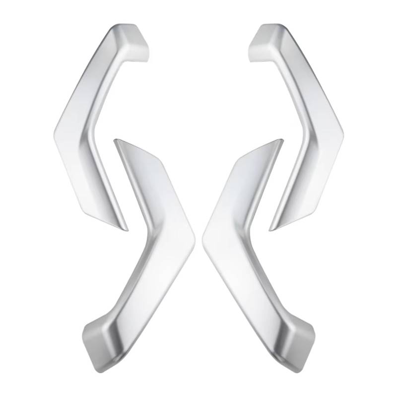 TGFCRUH Auto Mittelkonsole Trim Kompatibel Mit Vw Für T-ROC 2017 2019 2020 2021 2022 4 Stück Auto-Innentürgriff-Panel-Aufkleber, Handlaufrahmen-Zubehör(Sliver) von TGFCRUH