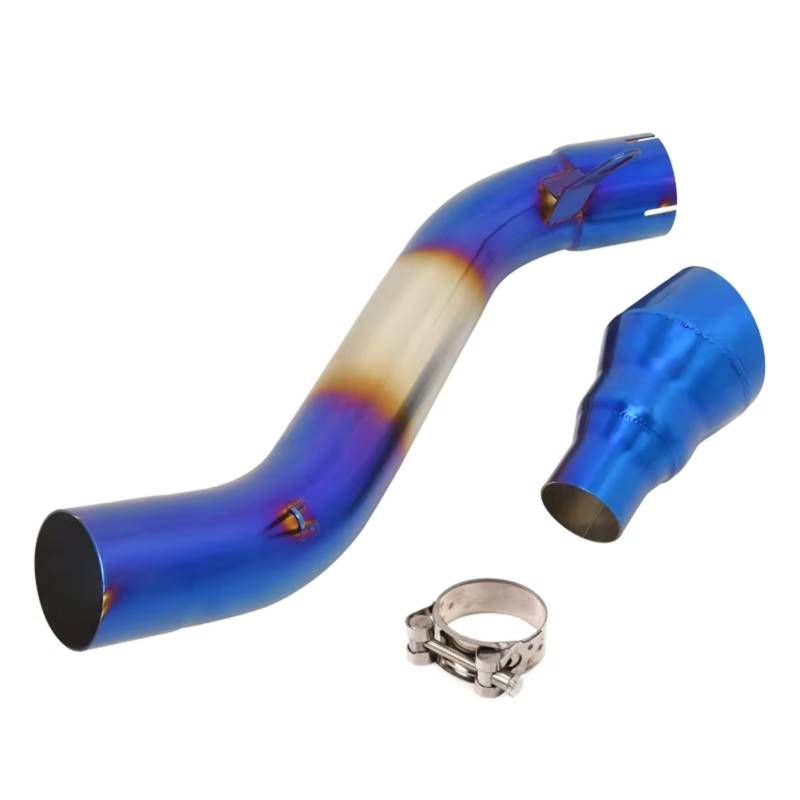TGFCRUH Mittelteil des Auspuffrohrs Für CB650F Für CBR650F 2014-2018 Für CB650R Für CBR650 2019-2022 Motorradauspuff Modifiziertes 60 Mm Interface Mittelverbindungsrohr(Multi-Colored) von TGFCRUH