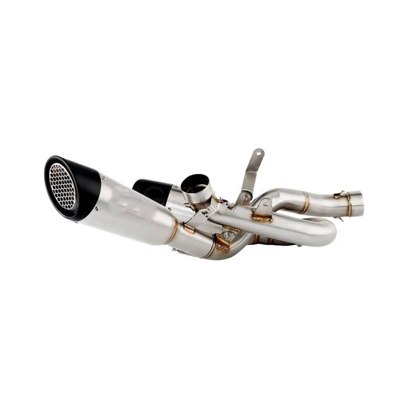 TGFCRUH Mittelteil des Auspuffrohrs Kompatibel Mit Ducati Für Panigale V4 2018 2019 2020 2021 2022 2023 Für Escape Slip-on Motorrad Auspuff Schalldämpfer Mit Link Pipe Slip-on von TGFCRUH