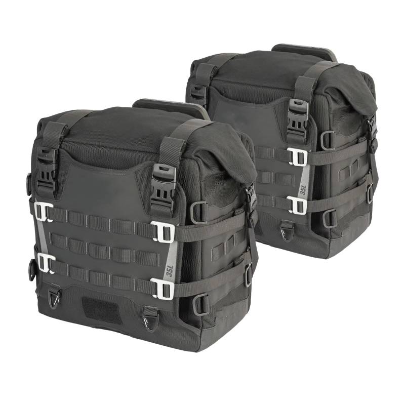 TGFCRUH Motorradgepäcktaschen Motorrad Satteltasche Seitentasche Wasserdicht 35L Release Mit Trägerplatte Molle Anti Case 2 Einheit Universal Zubehör von TGFCRUH