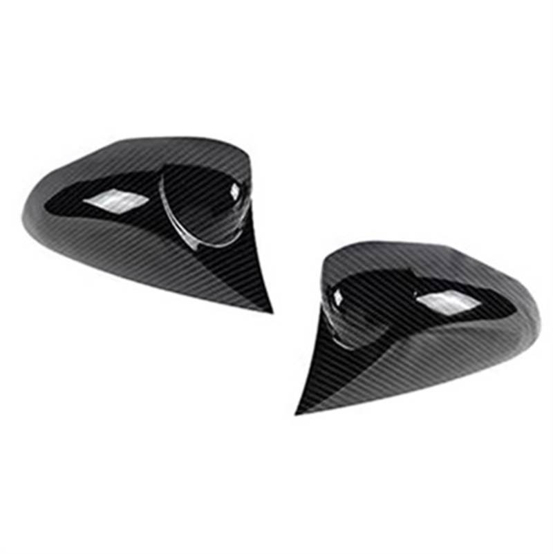 TGFCRUH Rückspiegelkappe Kompatibel Mit Ford Für Fiesta Für MK7 2009 2010 2011 2012 2013 2014 2015 2016 2017 Rückspiegelabdeckung Verkleidung Türseitenspiegelkappen Zubehör(Carbon Fiber Pattern) von TGFCRUH