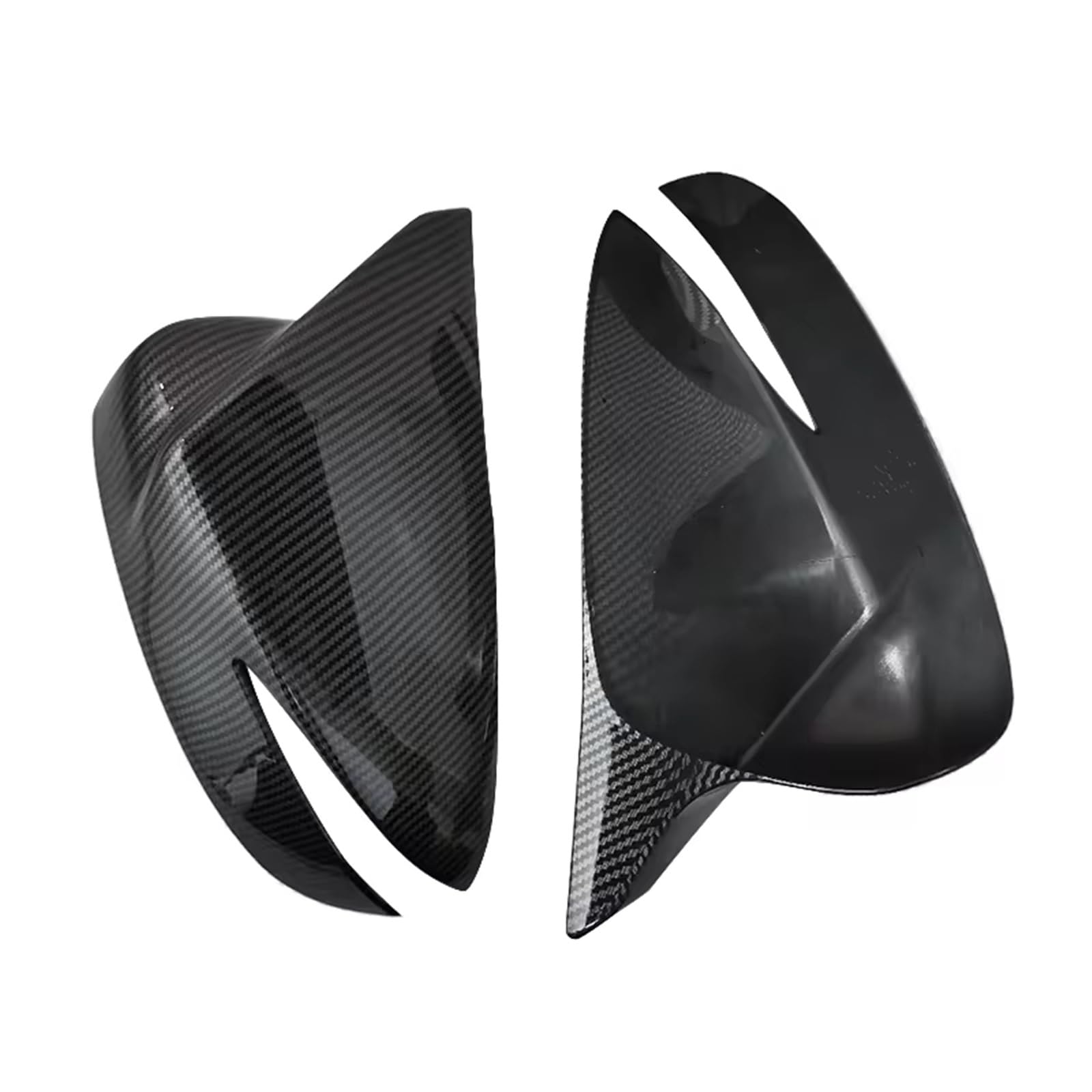 TGFCRUH Rückspiegelkappe Kompatibel Mit Mazda Für CX-3 2015 2016 2017 2018 2019 1 Paar Ox Horn-Seitenrückspiegel-Abdeckkappen Schwarzer Carbon-Look Autozubehör(Carbon Fiber Pattern) von TGFCRUH