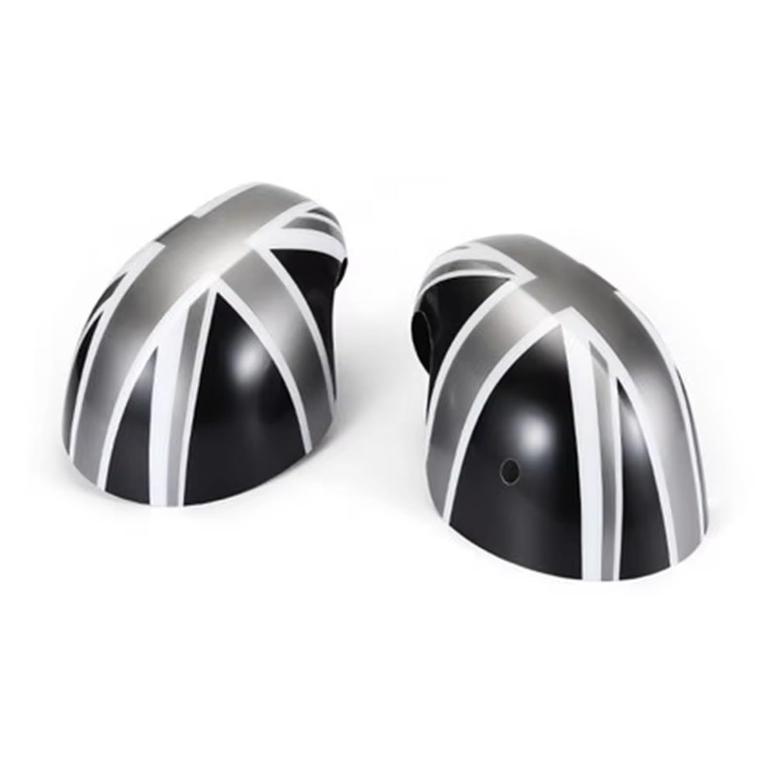 TGFCRUH Rückspiegelkappe Kompatibel Mit Mini Für Cooper F54 Für Clubman 2016–2019 Spiegelabdeckung Rote Seitentür-Rückansichtskappe Im Union Jack-Stil Mit Lichtloch(Gray) von TGFCRUH