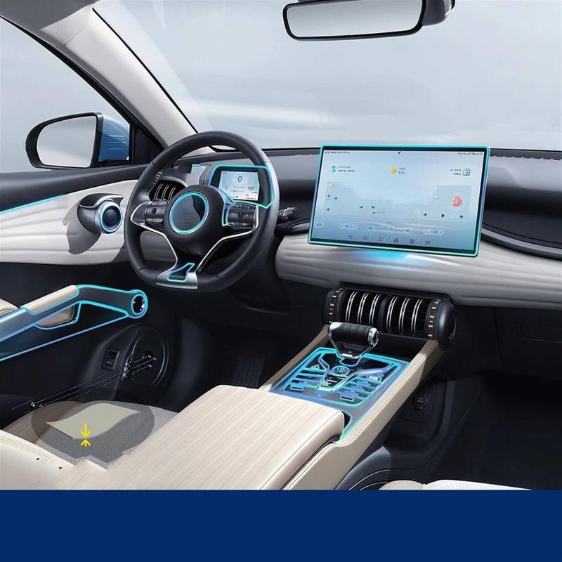 TGFQOLB Auto Navigation Protector Kompatibel Mit BYD Für Atto 3 Yuan Plus 2022 2023 2024 Autonavigationsschutzfolie Center Control Screen Schutzfolie Autozubehör von TGFQOLB
