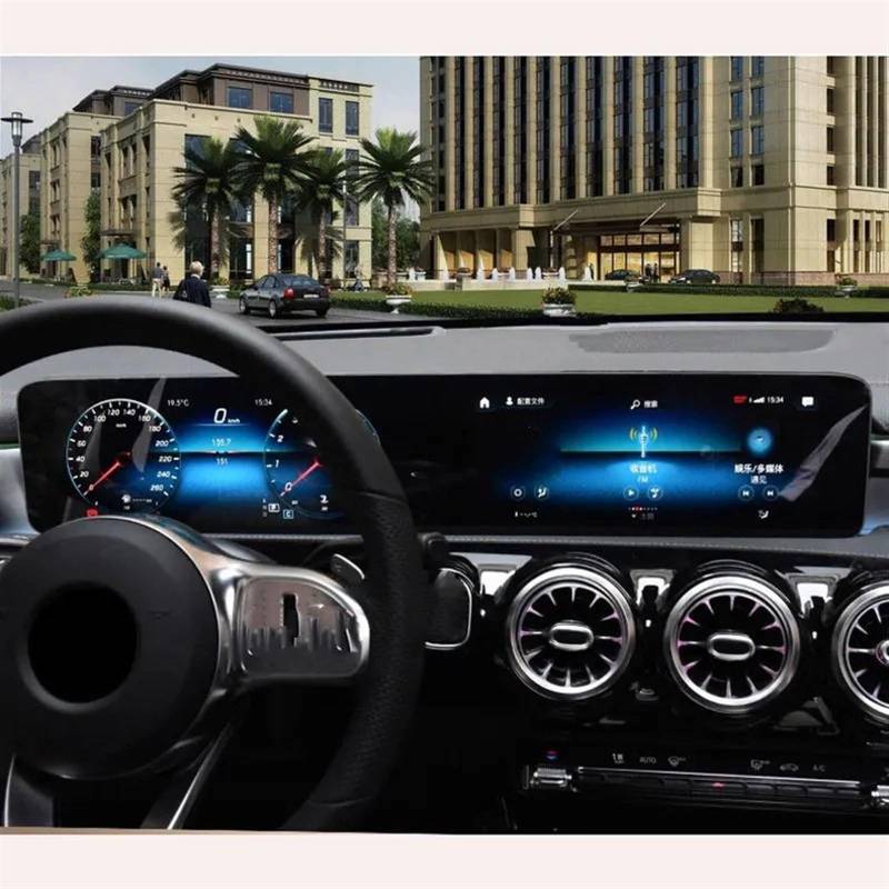 TGFQOLB Auto Navigation Protector Kompatibel Mit Benz Für A-Klasse W177 2019 2020 Auto-Innenraum-Armaturenbrett-Schutzfolie Displayschutzfolie Aus Gehärtetem Glas Autozubehör von TGFQOLB