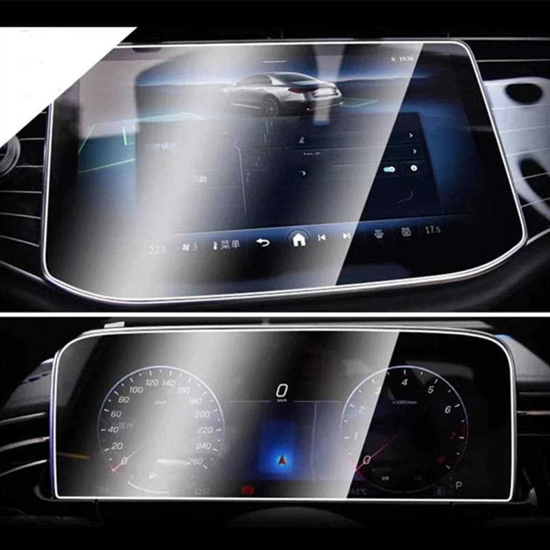 TGFQOLB Auto Navigation Protector Kompatibel Mit Benz Für E-klasse 2024 Zentrale Steuerung Display-schutzfolie Gehärtetem Glas Display-schutzfolie Display-schutzfolie(GPS and Dashboard) von TGFQOLB