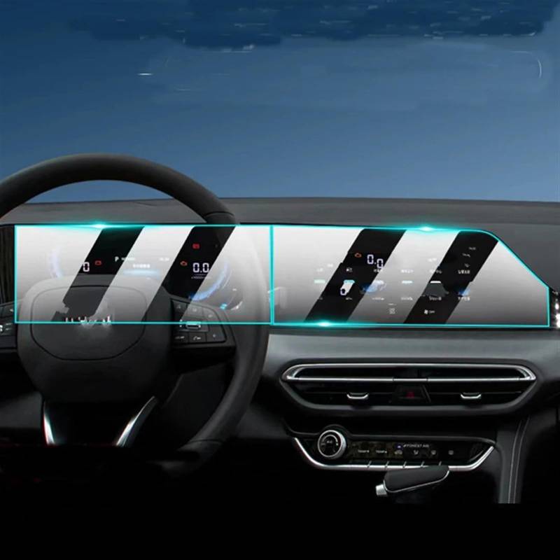 TGFQOLB Auto Navigation Protector Kompatibel Mit Changan Für Eado Plus 2020 2021 Auto Navigation Display-schutzfolie Aufkleber Auto Navigation Display-schutzfolie Aufkleber(Lhd GPS and Instrument) von TGFQOLB