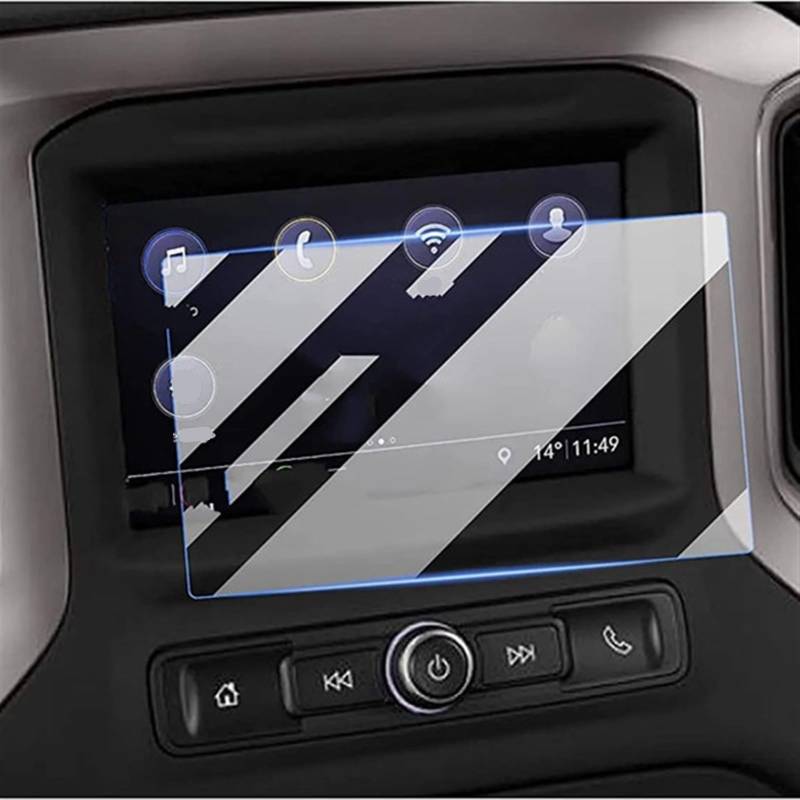 TGFQOLB Auto Navigation Protector Kompatibel Mit Chevorlet Für Silverado 2014 2015 2016 2017 2018 2019 2020 2021 7 Zoll Center Control Displayschutzfolie Autozubehör von TGFQOLB