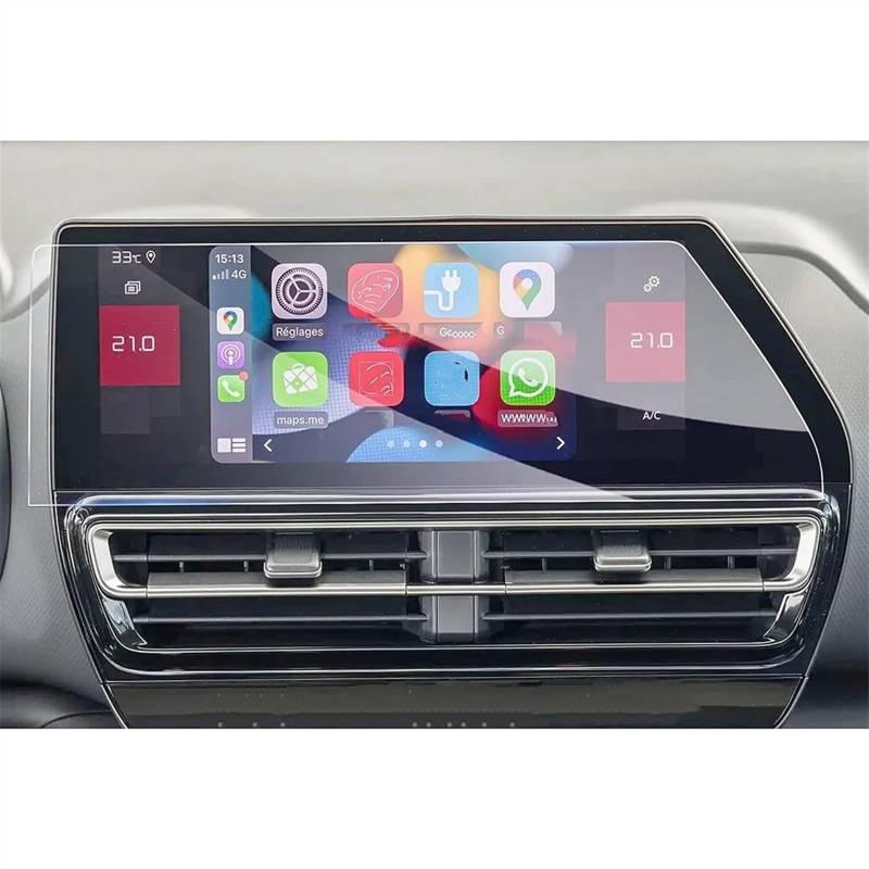 TGFQOLB Auto Navigation Protector Kompatibel Mit Citroen Für C5 Für Aircross 2022 2023 10 Zoll Autoinstrument Transparente Schutzfolie Schutzfolie Aus Gehärtetem Glas von TGFQOLB