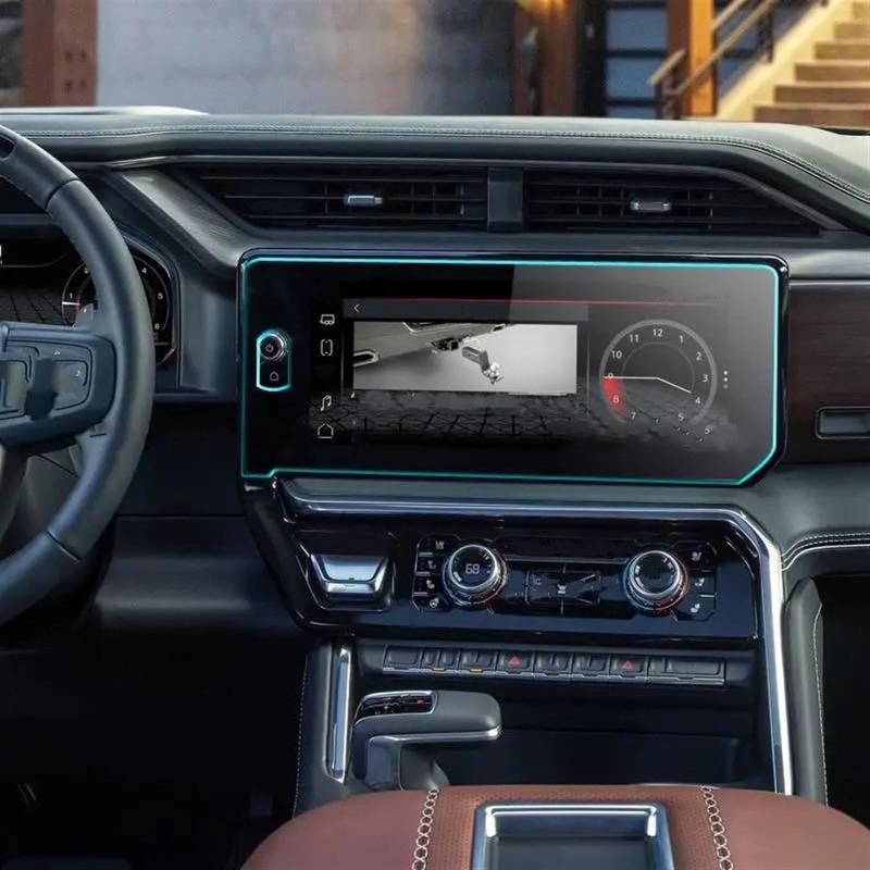 TGFQOLB Auto Navigation Protector Kompatibel Mit GMC Für Sierra 1500 2023 13,4 Zoll Auto-Innenraum-Armaturenbrett-Schutzfolie Schutzfolie Aus Gehärtetem Glas Autozubehör von TGFQOLB