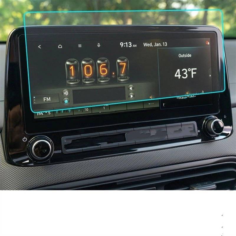 TGFQOLB Auto Navigation Protector Kompatibel Mit Hyundai Für Kona 2022 Auto-Innenraum-Armaturenbrett-Schutzfolie Auto-Navigations-Bildschirm-Schutzfolienaufkleber Autozubehör von TGFQOLB