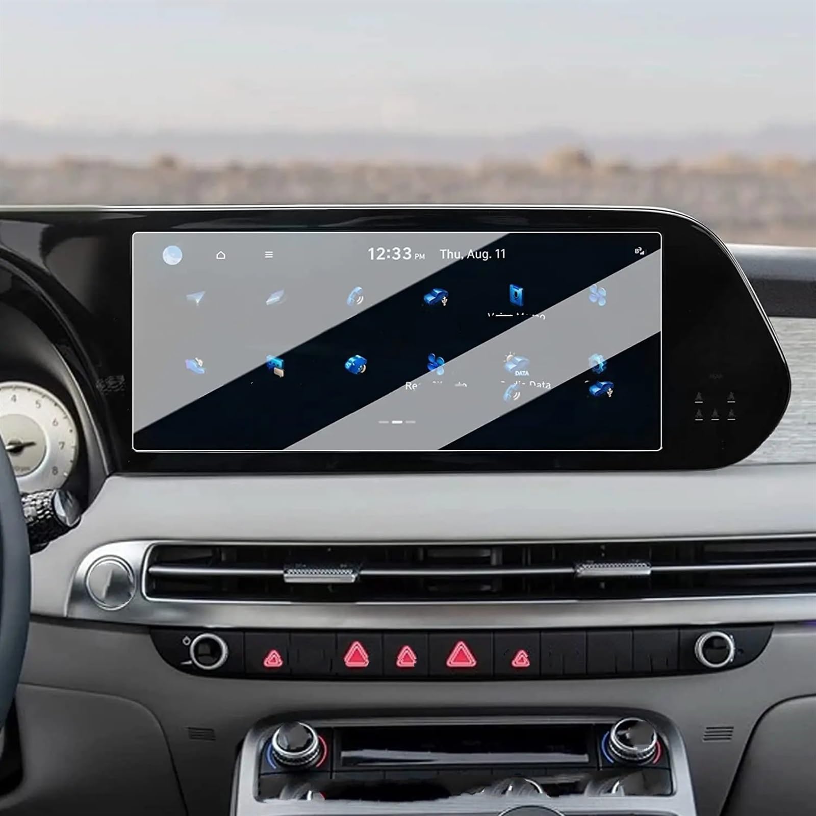 TGFQOLB Auto Navigation Protector Kompatibel Mit Hyundai Für Palisade 2023 12,3 Zoll Armaturenbrett-Monitor-Schutzfolie Displayschutzfolie Aus Gehärtetem Glas Autozubehör TGFQOLB Auto Navigation Protector Kompatibel Mit Hyundai Für Palisade 2023 12,3 Zoll Armaturenbrett-Monitor-Schutzfolie Displayschutzfolie Aus Gehärtetem Glas Autozubehör von TGFQOLB