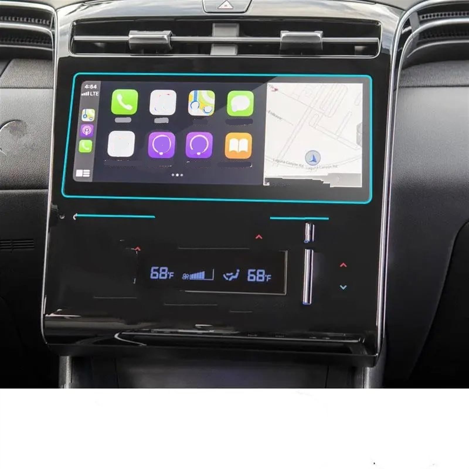 TGFQOLB Auto Navigation Protector Kompatibel Mit Hyundai Für Tucson Nx4 2021 2022 Navigation Display Screen Schutz Film Center Control Schutz Film Auto Zubehör(10.25 inch) von TGFQOLB