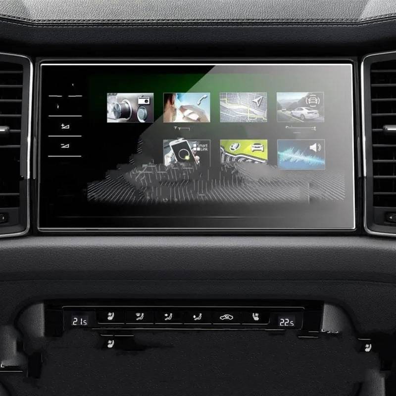 TGFQOLB Auto Navigation Protector Kompatibel Mit Skoda Für Kodiaq 2021 9,2 Zoll Autonavigationsbildschirm-Schutzfolienaufkleber Autoinnenraum-Schutzfolie Autozubehör von TGFQOLB