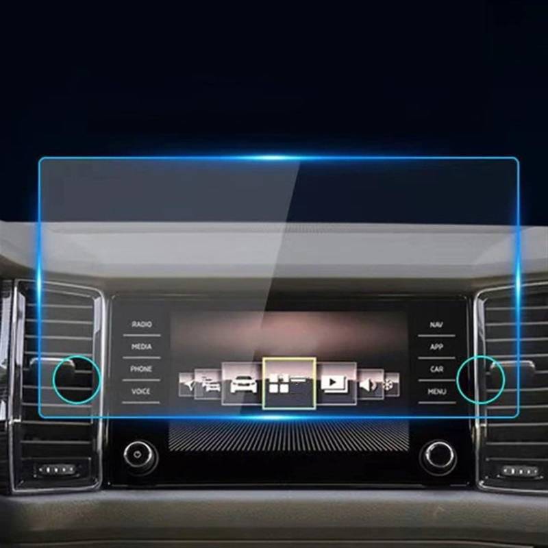 TGFQOLB Auto Navigation Protector Kompatibel Mit Skoda Für Kodiaq Für Amundsen 2017 2018 2019 2020 8 Zoll Autozubehör Autonavigationsinstrument Displayschutzfolie von TGFQOLB