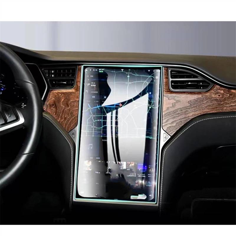 TGFQOLB Auto Navigation Protector Kompatibel Mit Tesla Für Model X 2016 2017 2018 2019 2020 2021 2022 2023 Dashboard-Monitor-Schutzfolie Auto-Innenraum-Schutzfolie(GPS) von TGFQOLB